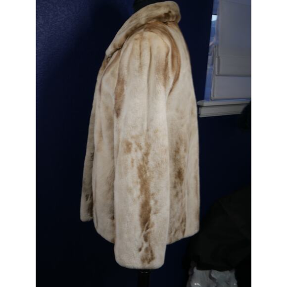 Stunning RARE Sheared Palomino Jaguar Mink Fur Coat Jacket - Picture 2 of 5